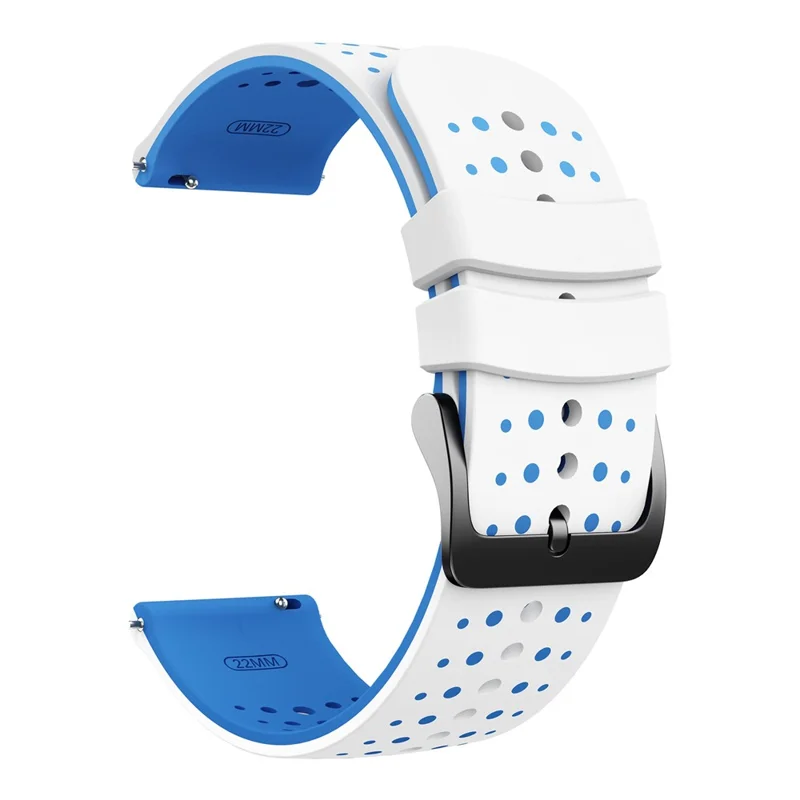 Bracelet de montre de 22 mm pour Garmin Forerunner 570 47 mm / Forerunner 970 / 265 / 255 / 745 Design Ciel Étoilé Bracelet en Silicone Bicolore - Blanc / Bleu