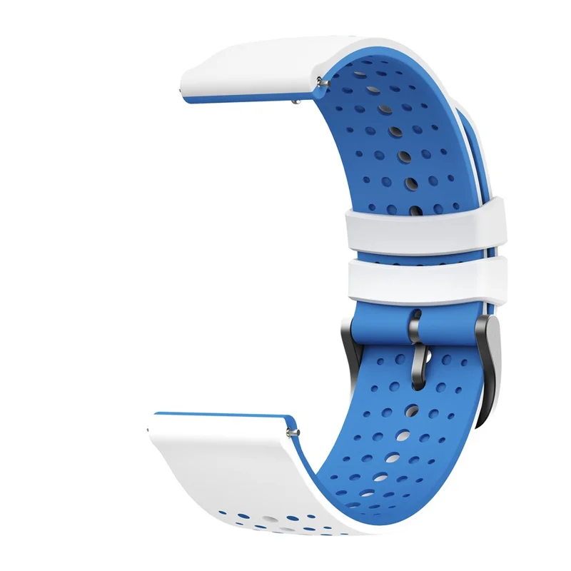 Bracelet de montre de 22 mm pour Garmin Forerunner 570 47 mm / Forerunner 970 / 265 / 255 / 745 Design Ciel Étoilé Bracelet en Silicone Bicolore - Blanc / Bleu