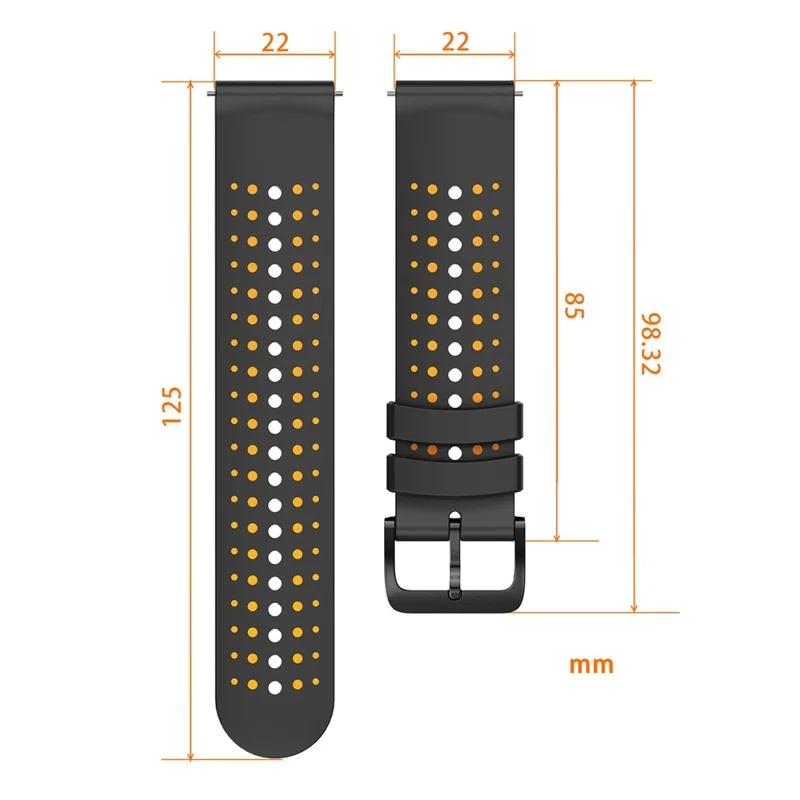 Bracelet de montre de 22 mm pour Garmin Forerunner 570 47 mm / Forerunner 970 / 265 / 255 / 745 Design Ciel Étoilé Bracelet en Silicone Bicolore - Blanc / Bleu