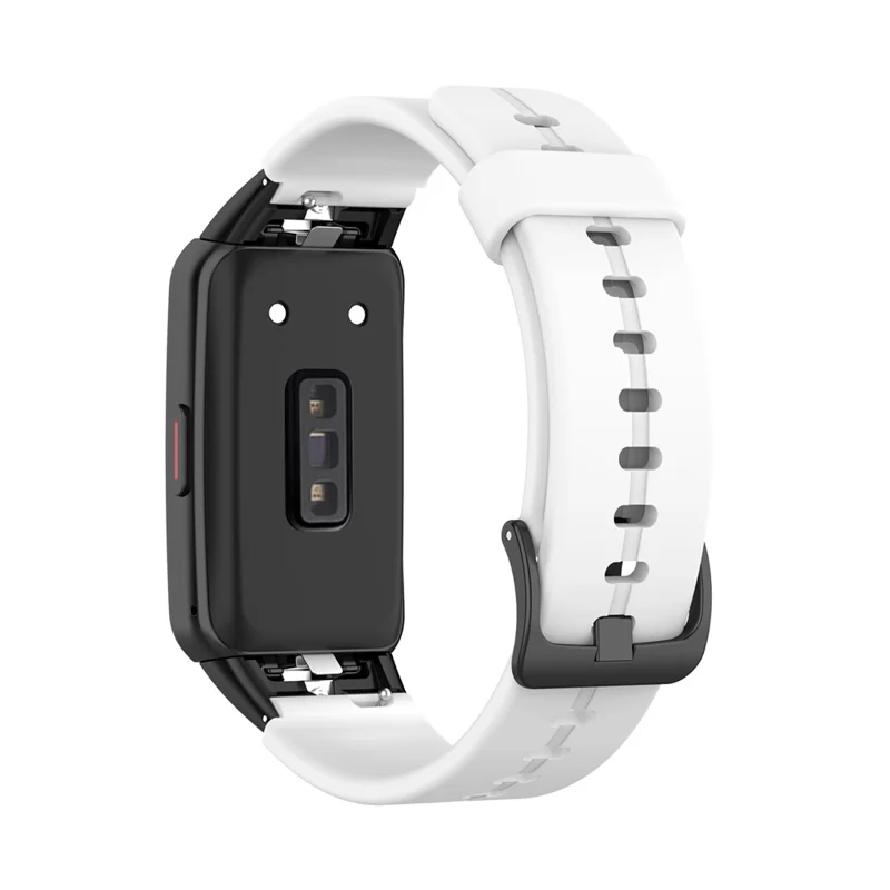 Silicone Adjustable Smart Watch Band Replacement Wrist Strap for Huawei Band 6 / Honor Band 6 / Band 7 - White