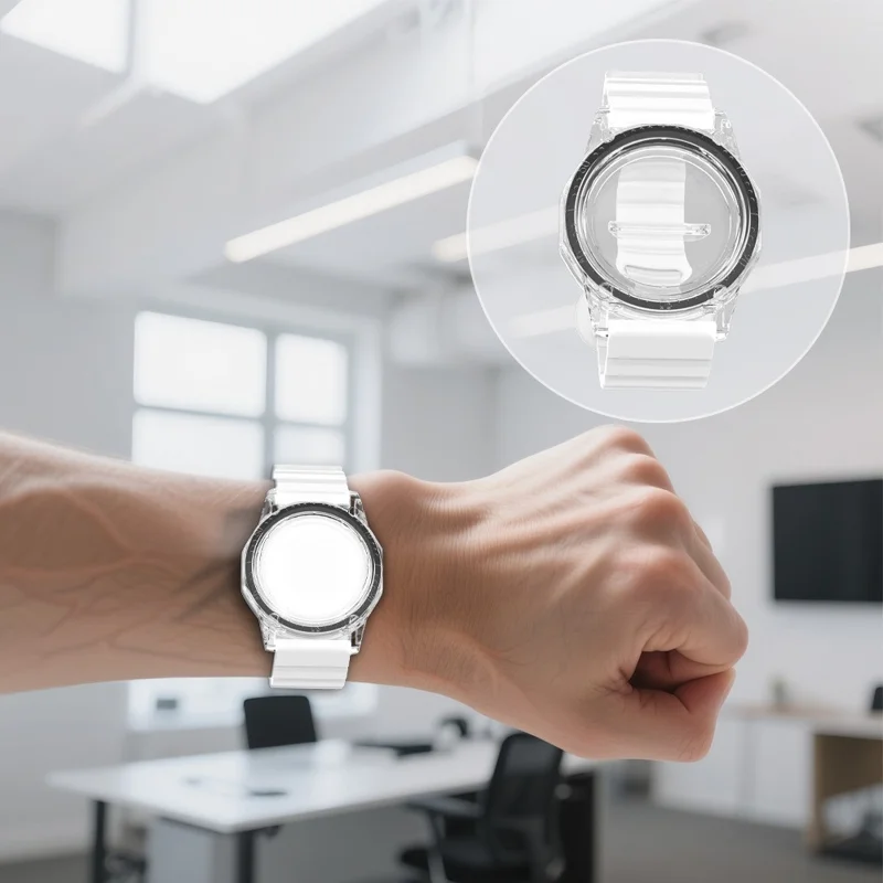 For AirTag Magnetic Wristband IPX8 Waterproof Anti-Lost Tracker Child Bracelet - Black  /  Orange