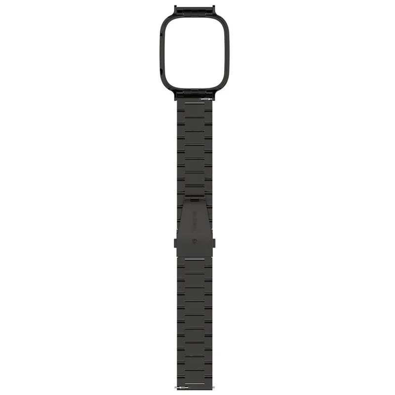 For Xiaomi Redmi Watch 5 Band 3-Bead Stainless Steel Watch Strap with Frame Cover - Black