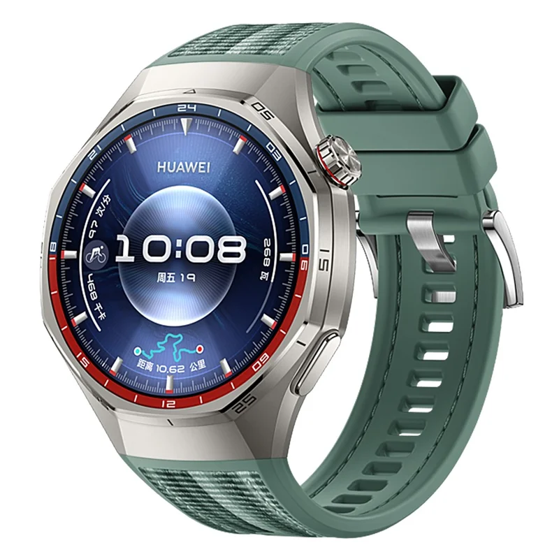 Huawei Watch GT 6 Pro 46mm Ersatz-Armband 22mm Nylon-Silikon-Hybrid-Armband - Grün