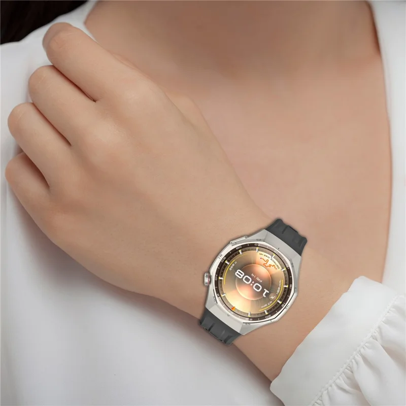 Für Huawei Watch GT 6 Pro 46mm Band Silikonarmband Ersatz Armband - Schwarz