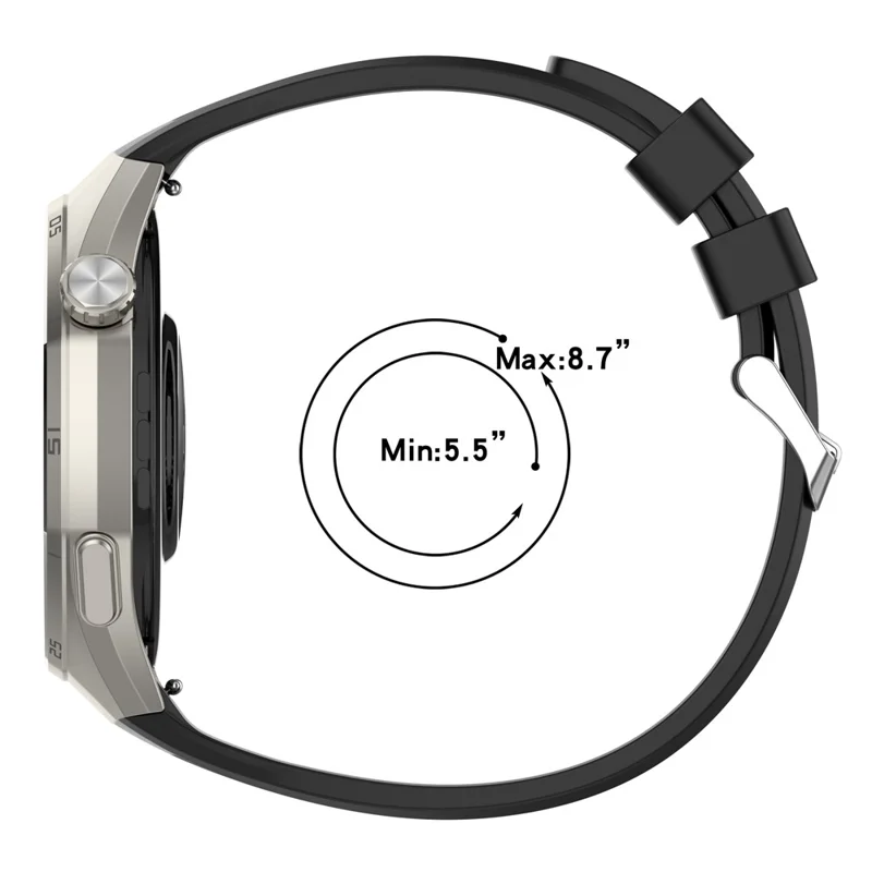 Für Huawei Watch GT 6 Pro 46mm Band Silikonarmband Ersatz Armband - Schwarz