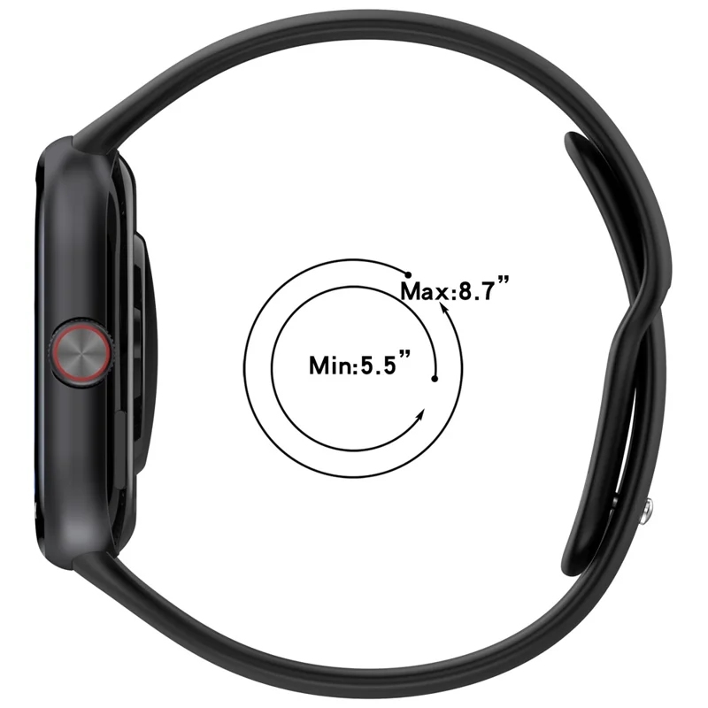 Bracelete de Silicone Leve para vivo Watch GT 2 / iQOO Watch GT 2 Banda de Relógio Substituível Ajustável - Preto