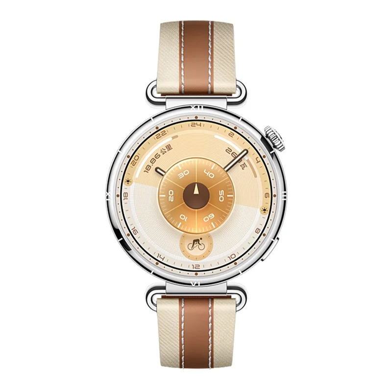 18mm Double-Sided Genuine Leather Strap for Huawei Watch GT 6 / 5 / 4 41mm / 5 Pro 42mm Replacement Watch Band - Brown