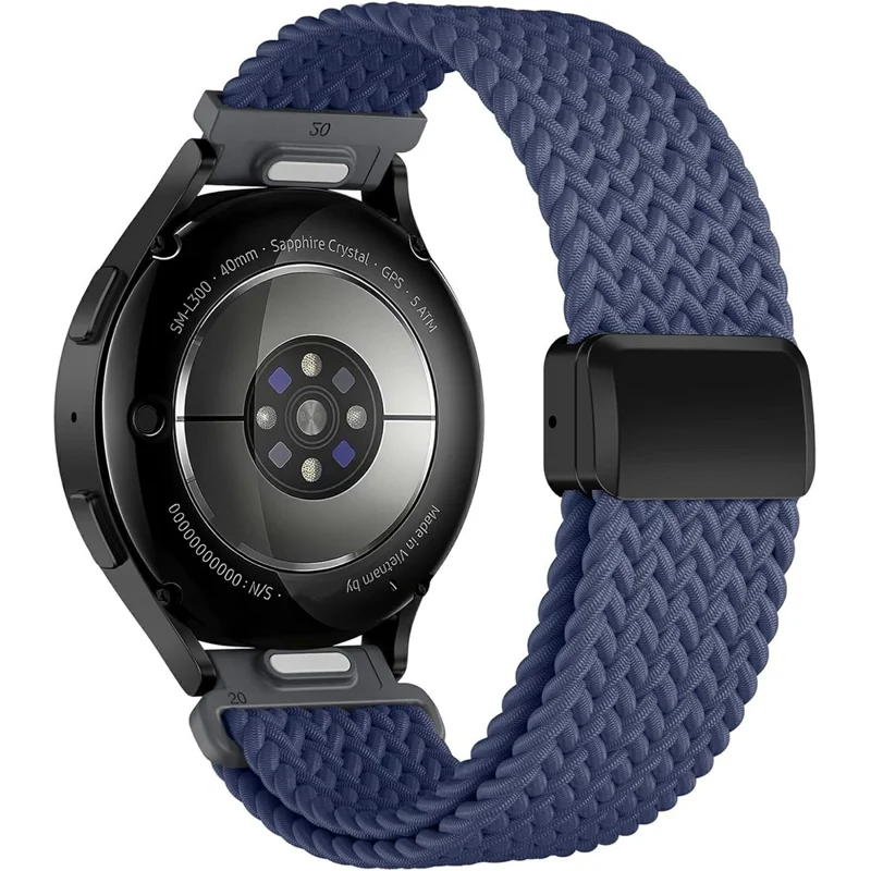 Correa de reloj de nailon tejido de 22 mm con liberación rápida magnética para Samsung Galaxy Watch3 45 mm / Watch 46 mm / Gear S3 Classic / S3 Frontier - Azul
