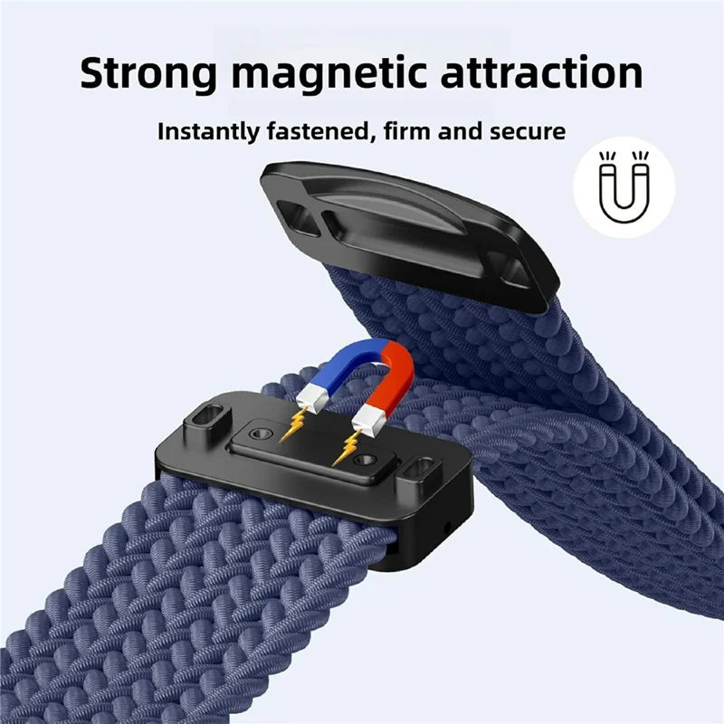 Correa de reloj de nailon tejido de 22 mm con liberación rápida magnética para Samsung Galaxy Watch3 45 mm / Watch 46 mm / Gear S3 Classic / S3 Frontier - Azul