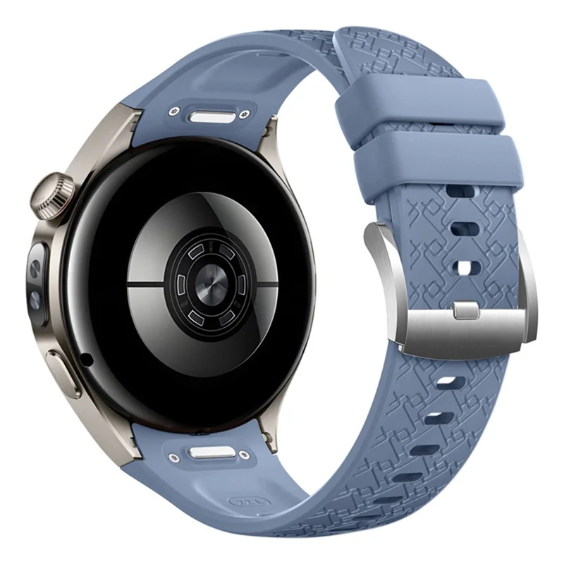 20mm Woven Textured Silicone Strap for Samsung Galaxy Watch7 44mm / 40mm / Watch6 Classic 43mm / 47mm Quick Release Watch Band - Blue