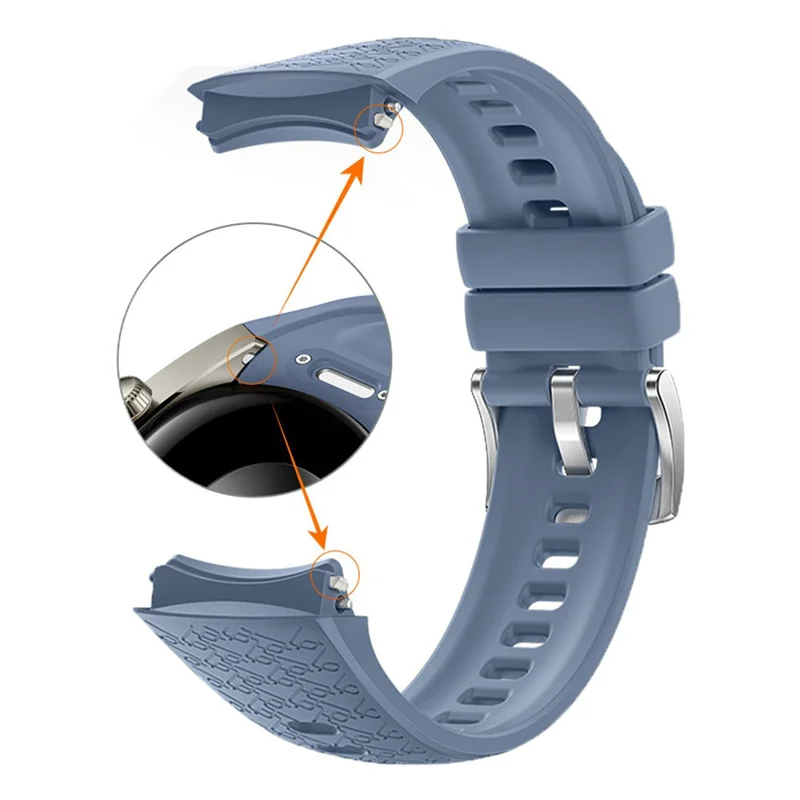 Bracelet en silicone texturé tissé de 22 mm pour Huawei Watch GT 5 Pro / 5 / 4 46mm / Watch 4 Bracelet de montre à dégagement rapide - Bleu