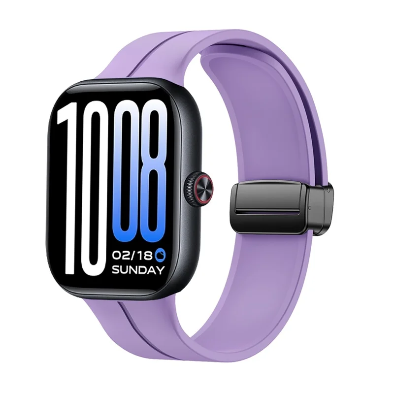 For vivo Watch GT 2 / iQOO Watch GT 2 Silicone Watch Band Magnetic Folding Clasp Replacement Strap - Purple
