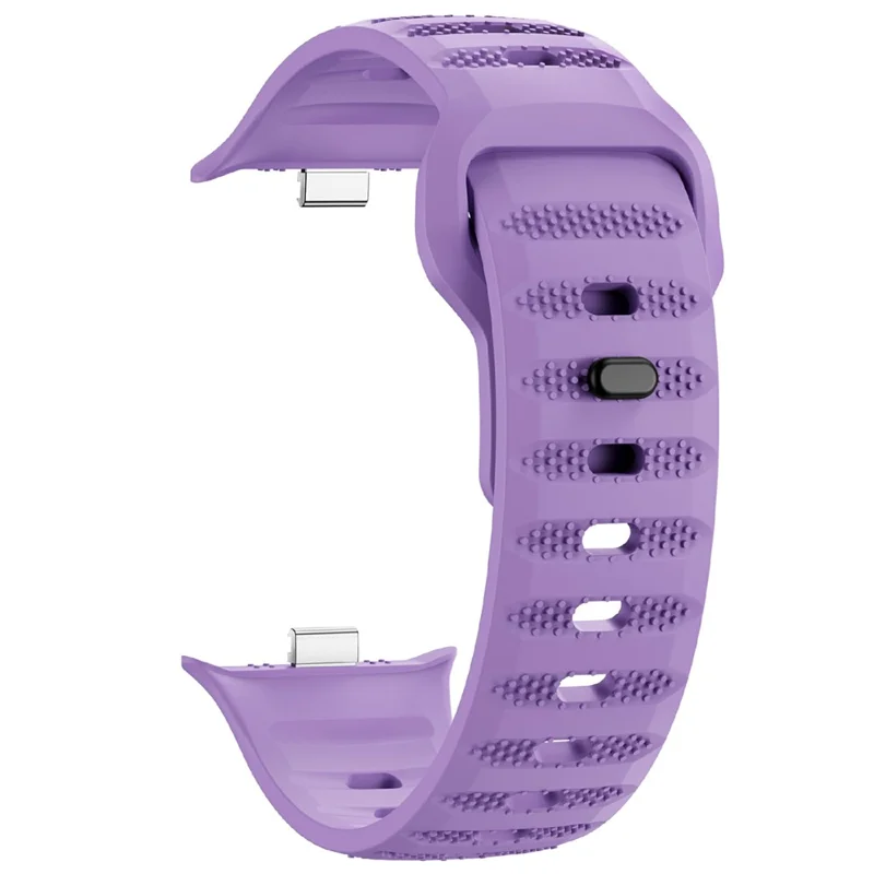 For vivo Watch GT 2 / iQOO Watch GT 2 Textured Silicone Band Solid Color Reverse Buckle Watch Strap - Purple
