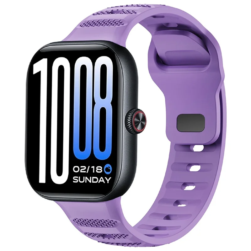 For vivo Watch GT 2 / iQOO Watch GT 2 Textured Silicone Band Solid Color Reverse Buckle Watch Strap - Purple