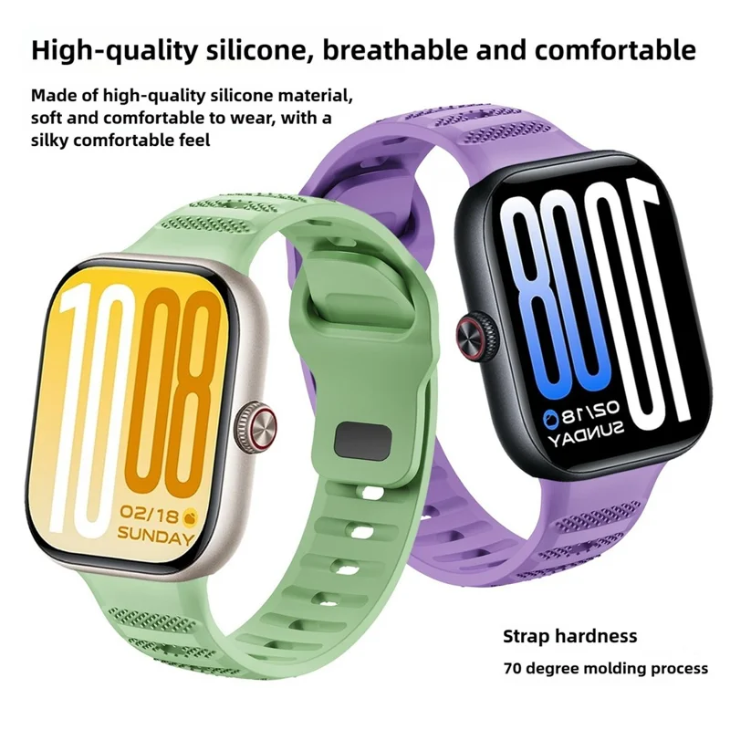 For vivo Watch GT 2 / iQOO Watch GT 2 Textured Silicone Band Solid Color Reverse Buckle Watch Strap - Purple