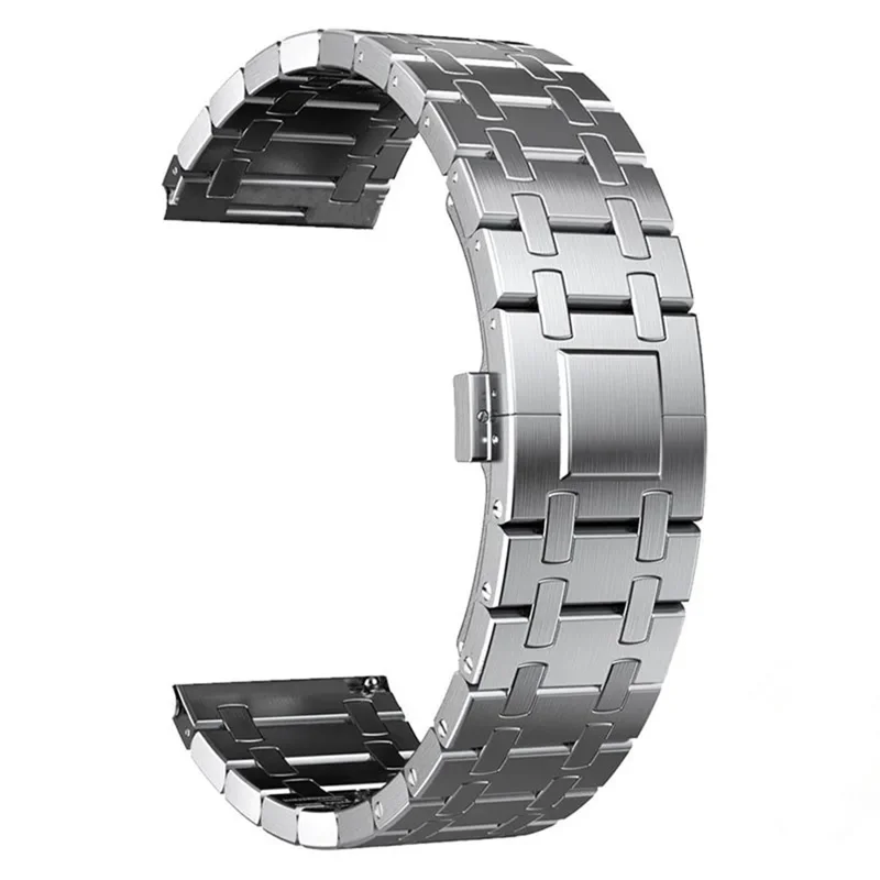 Banda de Aleación de Titanio de 22 mm para Huawei Watch GT 6 / 6 Pro / 5 / 5 Pro / 4 / 3 / 2 46 mm Hebilla de Mariposa Correa de Reloj - Plata