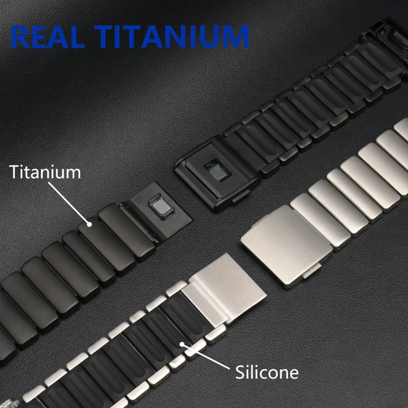 26mm 1-Bead Watch Strap For Garmin Fenix 8 Pro AMOLED 51mm / 8 51mm / Enduro 3 / Enduro 2 Titanium Alloy Band with Magnetic Buckle - Titanium / Orange