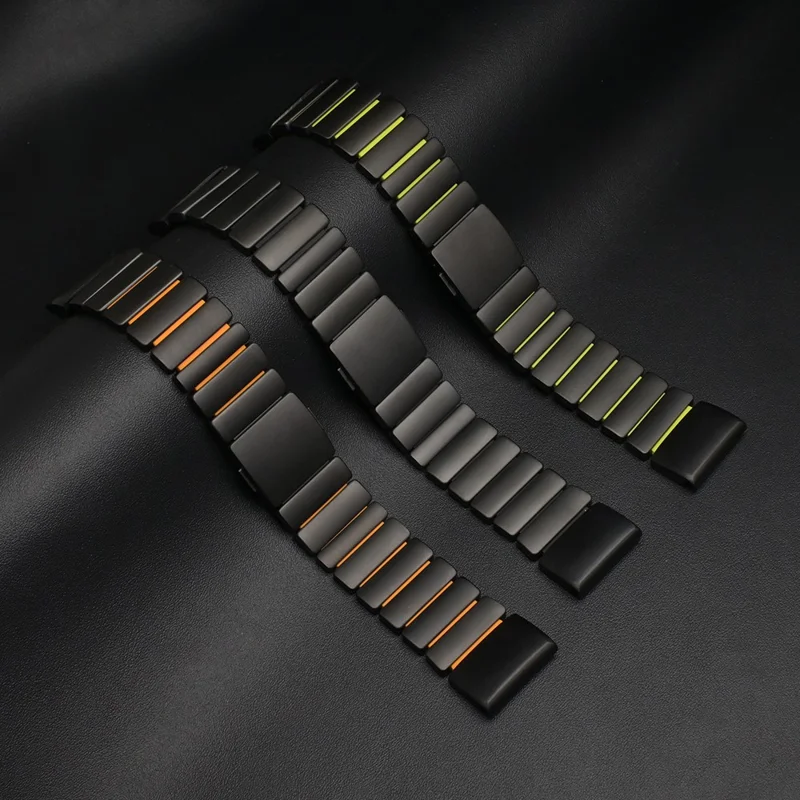 26mm 1-Bead Watch Strap For Garmin Fenix 8 Pro AMOLED 51mm / 8 51mm / Enduro 3 / Enduro 2 Titanium Alloy Band with Magnetic Buckle - Titanium / Orange