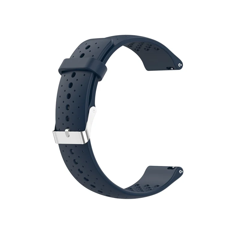 Silicone Breathable Watchband Adjustable Replacement Wrist Strap 22mm for Samsung Garmin Huawei Amazfit Smart Watch - Navy Blue