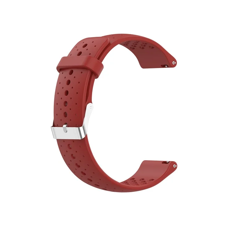 Silicone Bression Labrage Bourne Remplace Remplace Strap 22 mm Pour Samsung Garmin Huawei Amazfit Smart Watch - Rouge