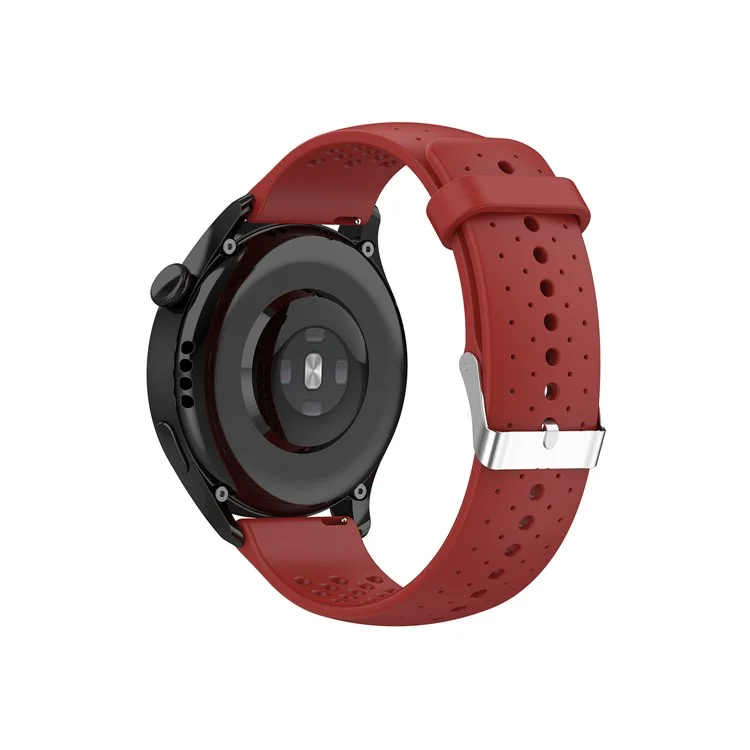 Silicone Bression Labrage Bourne Remplace Remplace Strap 22 mm Pour Samsung Garmin Huawei Amazfit Smart Watch - Rouge