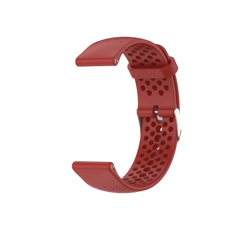 Silicone Bression Labrage Bourne Remplace Remplace Strap 22 mm Pour Samsung Garmin Huawei Amazfit Smart Watch - Rouge
