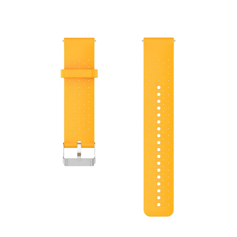 Silicone Breathable Watchband Adjustable Replacement Wrist Strap 22mm for Samsung Garmin Huawei Amazfit Smart Watch - Yellow