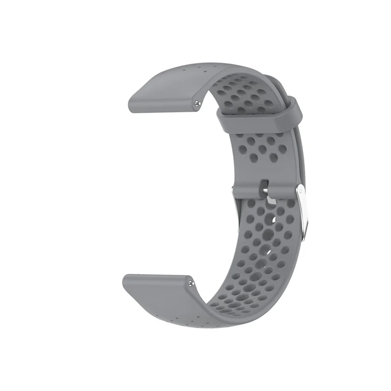 Silicone Breathable Watchband Adjustable Replacement Wrist Strap 22mm for Samsung Garmin Huawei Amazfit Smart Watch - Grey