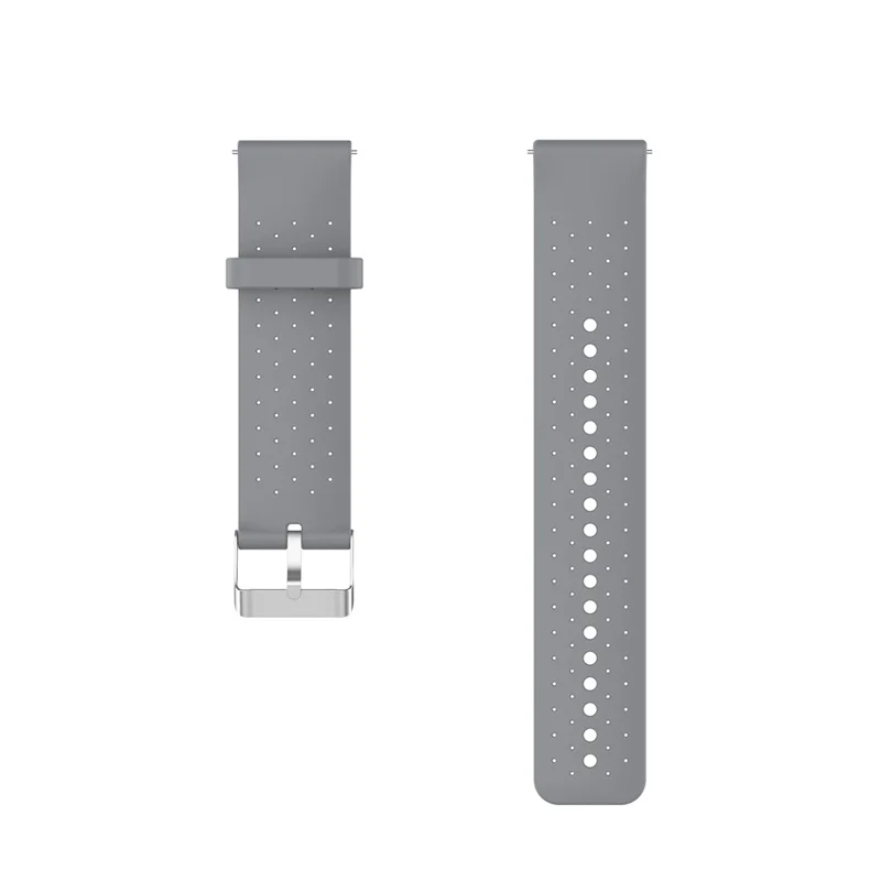 Silicone Breathable Watchband Adjustable Replacement Wrist Strap 22mm for Samsung Garmin Huawei Amazfit Smart Watch - Grey