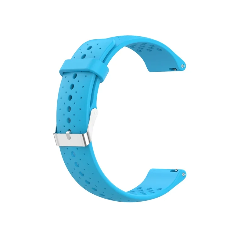 Silicone Breathable Watchband Adjustable Replacement Wrist Strap 22mm for Samsung Garmin Huawei Amazfit Smart Watch - Sky Blue