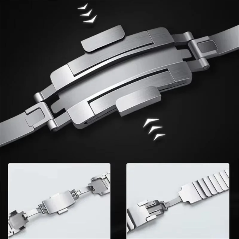 For vivo Watch GT 2 / iQOO Watch GT 2 Replacement Strap 1-Bead Titanium Alloy Watch Band - Silver