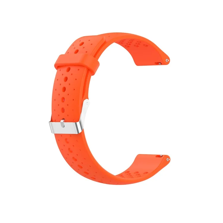 Bracelet de Poignet de Surveillance en Silicone Respirant 20 mm Pour Samsung Garmin Huawei Amazfit Smart Watch - Orange