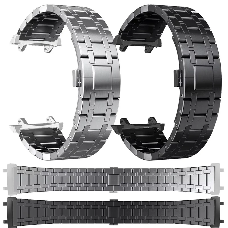 Titanium Alloy Band for Huami Amazfit T-Rex Pro A1918 Butterfly Clasp Watch Strap - Black