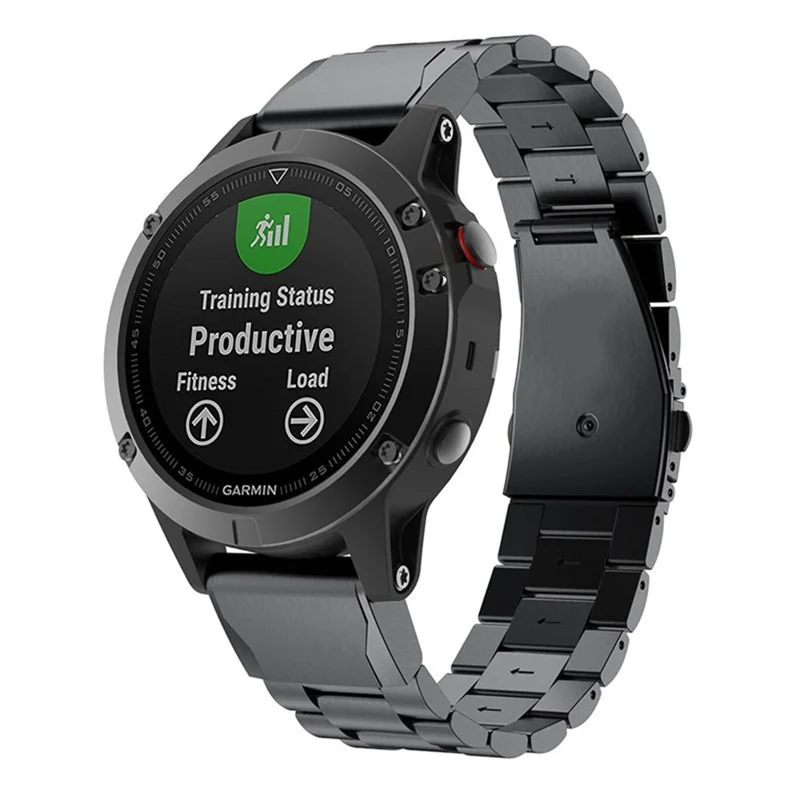 Cinturino per orologio a sgancio rapido da 20 mm per Garmin Fenix 8 43 mm / Descent MK3 / MK3i Cinturino in lega di titanio integrato a 3 perline con chiusura a piegatura - Nero