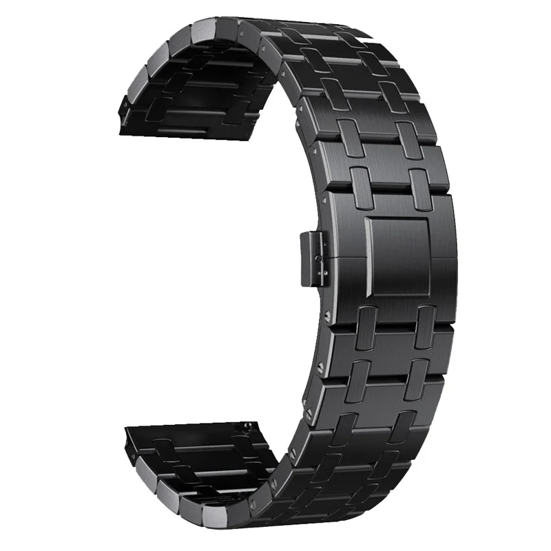 Cinturino in lega di titanio per Apple Watch Ultra 3 2 1 49mm / Serie 11 10 46mm / 9 8 7 45mm / SE3 SE2 SE 6 5 4 44mm / 3 2 1 42mm Chiusura a farfalla Cinturino di ricambio - Nero
