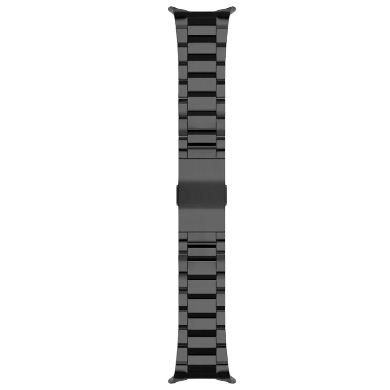 Integrated Titanium Alloy Watch Band for Samsung Galaxy Watch8 44mm / 40mm / 8 Classic 46mm Quick Release 3-Section Link Wrist Strap - Black