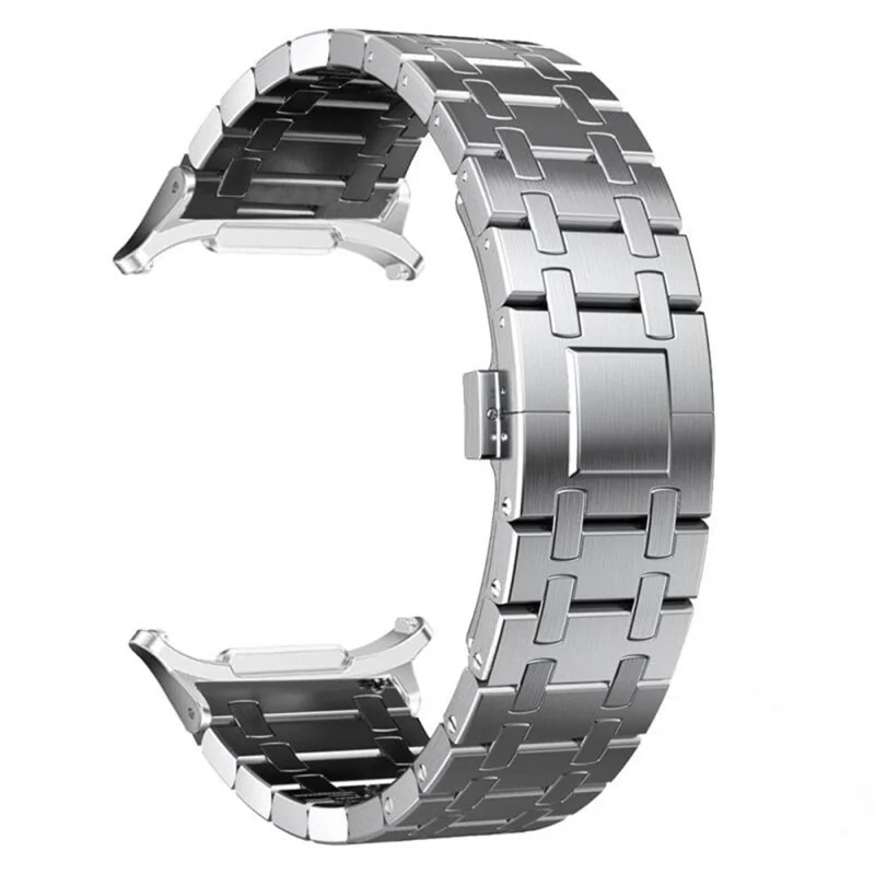 Titanium Alloy Watch Band for Samsung Galaxy Watch8 44mm / 40mm / 8 Classic 46mm Butterfly Clasp Replacement Strap - Silver