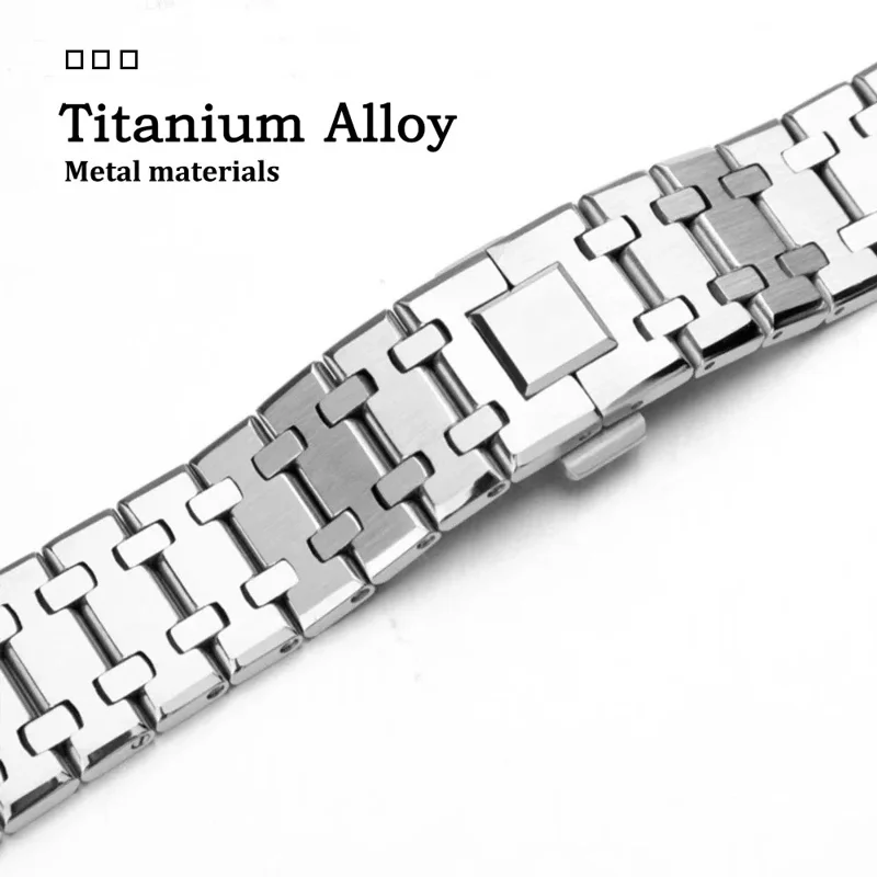 Titanium Alloy Watch Band for Samsung Galaxy Watch8 44mm / 40mm / 8 Classic 46mm Butterfly Clasp Replacement Strap - Silver