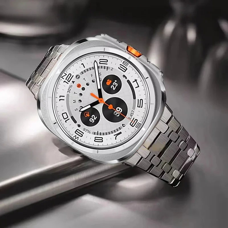 Titanium Alloy Watch Band for Samsung Galaxy Watch8 44mm / 40mm / 8 Classic 46mm Butterfly Clasp Replacement Strap - Silver