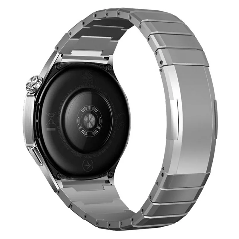 For Huawei Watch GT 6 46mm Stainless Steel Watch Strap 1-Bead Replacement Wrist Band - Silver
