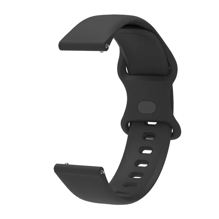 20 mm Universal Silicon Watchband -gurtersatz Für Samsung Galaxy Watch Active/Active2 40 Mm/uhr 42mm/Huami Amazfit GTR (42 Mm)/garmin Vivoaktiver 3/Huawei Uhr GT2 (42 Mm) - Schwarz