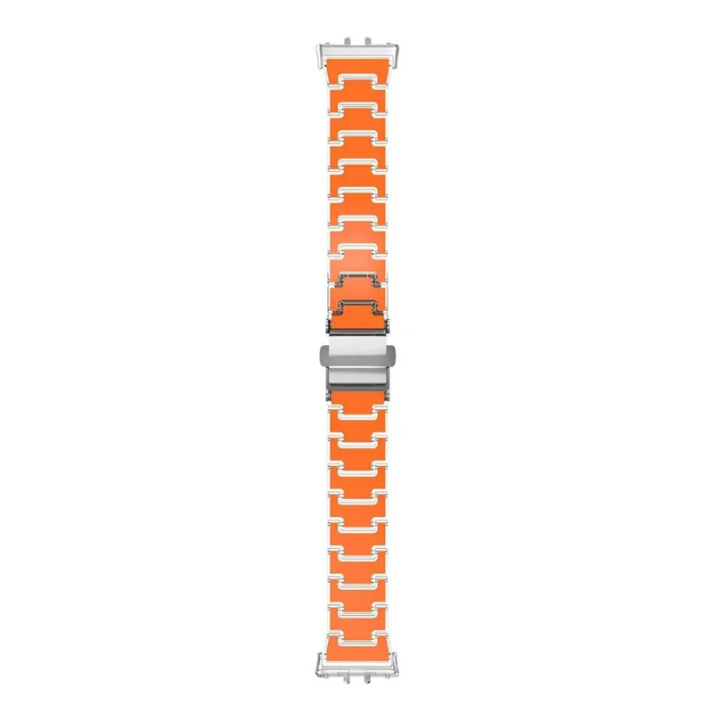 Lucky Color Design Watch Band for Samsung Galaxy Fit3 Replacement PC Strap with Stainless Steel Buckle - Orange