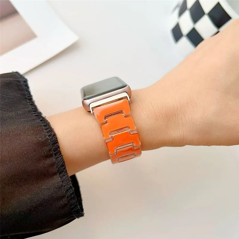 Lucky Color Design Watch Band for Samsung Galaxy Fit3 Replacement PC Strap with Stainless Steel Buckle - Orange