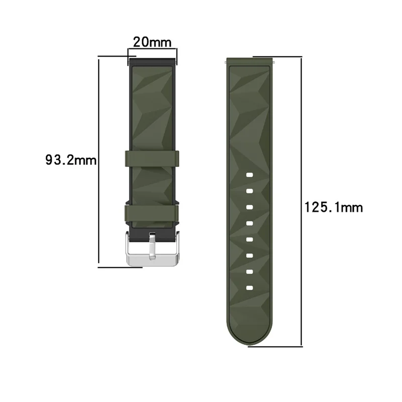 Bracelet de montre double couleur 20 mm pour Samsung Galaxy Watch7 44 mm / 40 mm Bracelet en silicone réglable - Bleu nuit / Noir