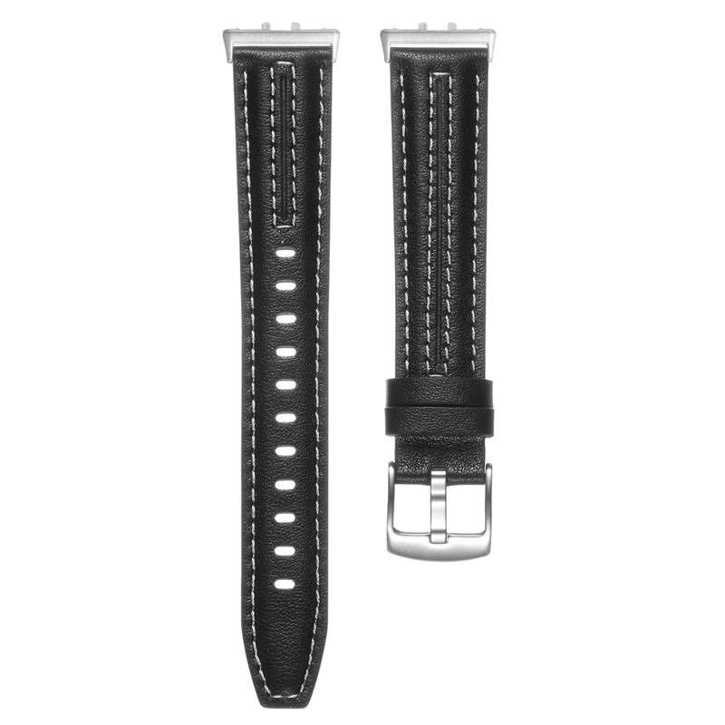 Для Samsung Galaxy Fit3 Genuine Leather Replacement Strap Adjustable Watch Band - Черный