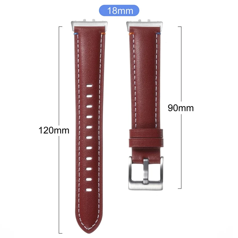 Per Samsung Galaxy Fit3 Genuine Leather Watch Band Color Thread Regolabile Cinturino - Vino Rosso