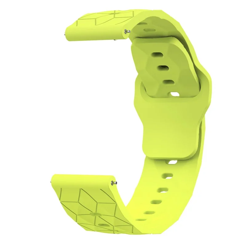 22-миллиметровый силиконовый ремешок с футбольным узором для часов Huawei Watch GT 6 / 5 Pro / 5 / 4 46 мм, быстросъемный - флуоресцентно-желтый
