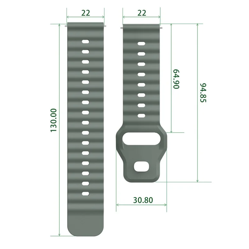Cinturino in silicone a motivo ondulato da 22 mm per Huawei Watch GT 6 / 5 Pro / 5 / 4 46 mm Cinturino per orologio con sgancio rapido - Arancione / Starlight