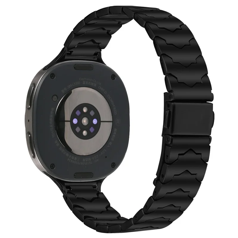 Bat Design Black Watch Strap for Samsung Galaxy Watch8 44mm / 40mm / 8 Classic 46mm Stainless Steel Adjustable Band with Folding Clasp