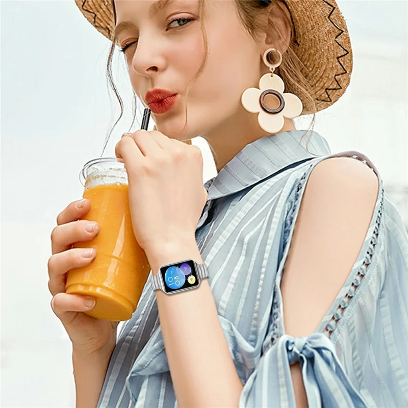 Bat Design Silver Watch Strap for Xiaomi Smart Band 9 Pro / 8 Pro Stainless Steel Adjustable Band with Folding Clasp